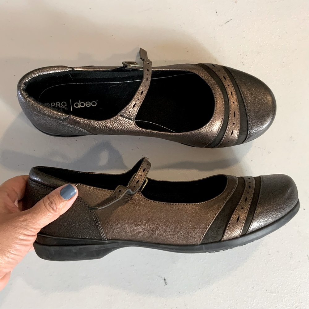 Abeo Angelica brown, copper Mary Jane round toe comfort shoes Size 9